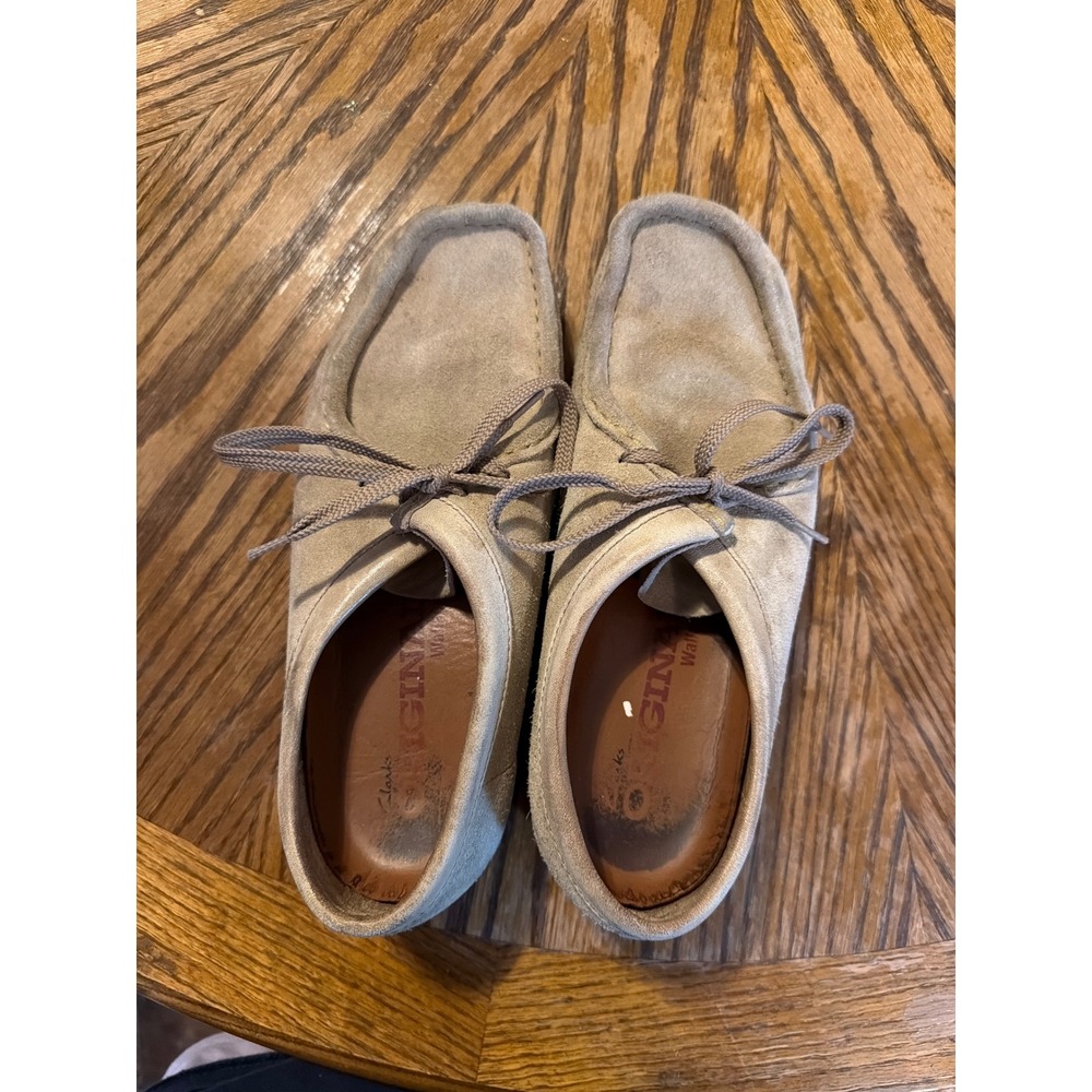 Clarks Originals Wallabee Suede Moccasin Shoes Sand Beige Women 8M 36595